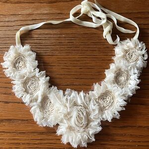 JCrew taffeta flower bib
